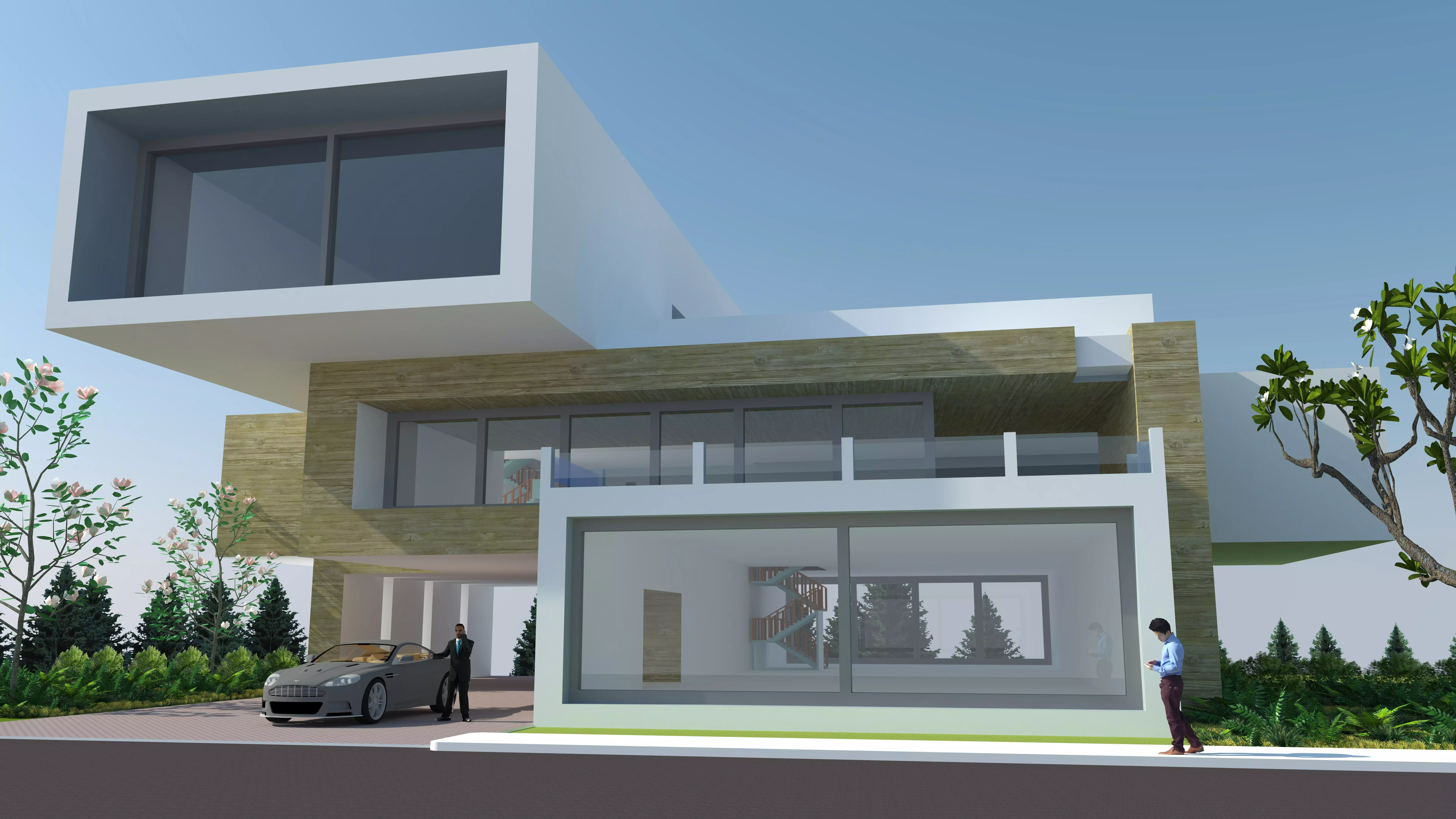 house at forest Low-poly 3D model_0