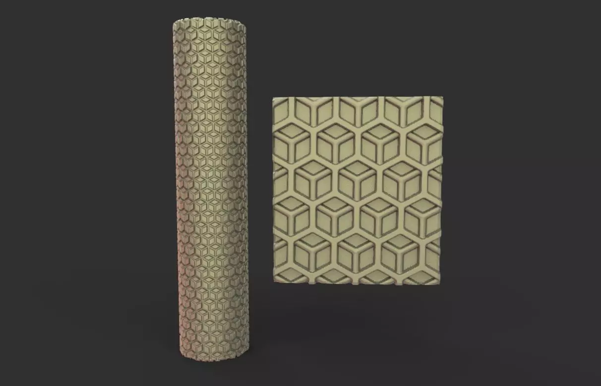 Texture rolling pin1 3D print model