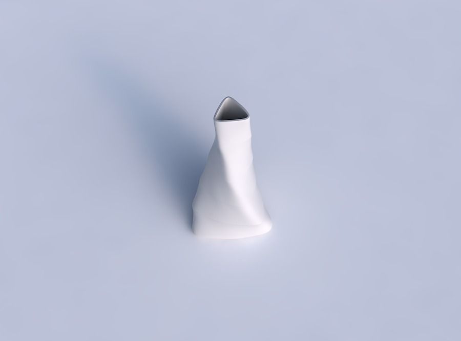 Vase grounded triangle with horizontal sections 3D print model_1