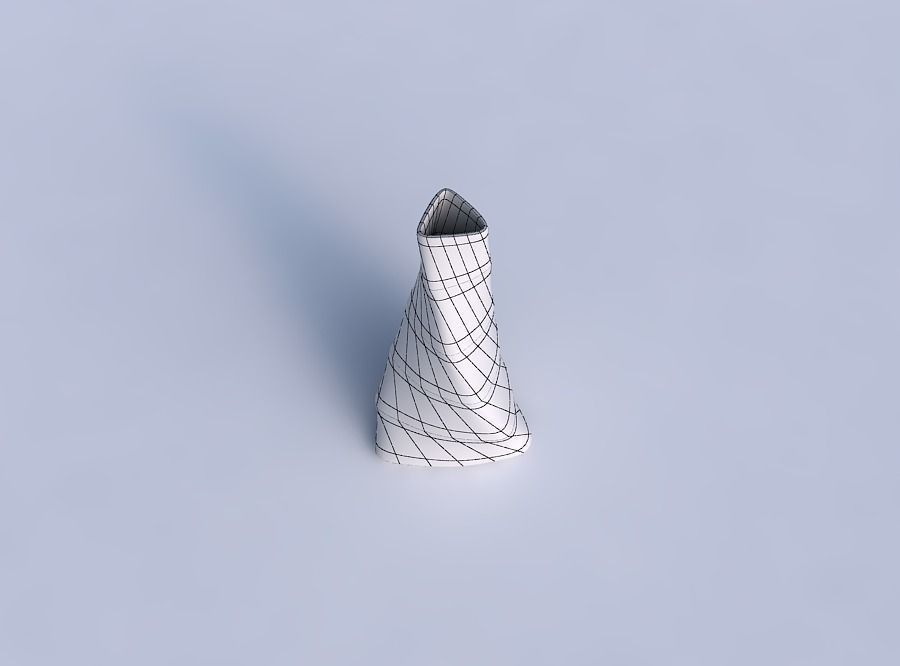 Vase grounded triangle with horizontal sections 3D print model_6
