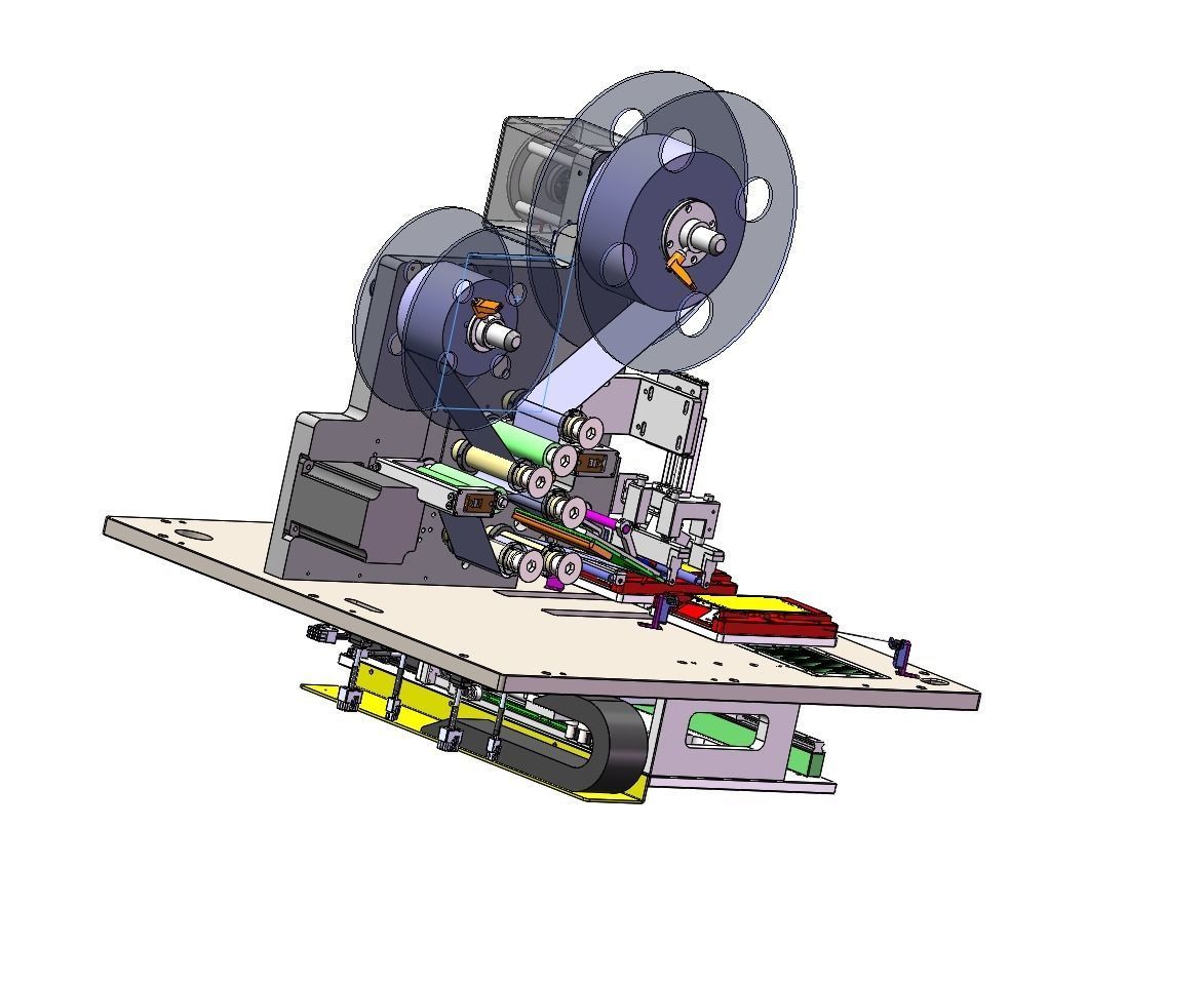 Laminating machine Assembly 3D model_25