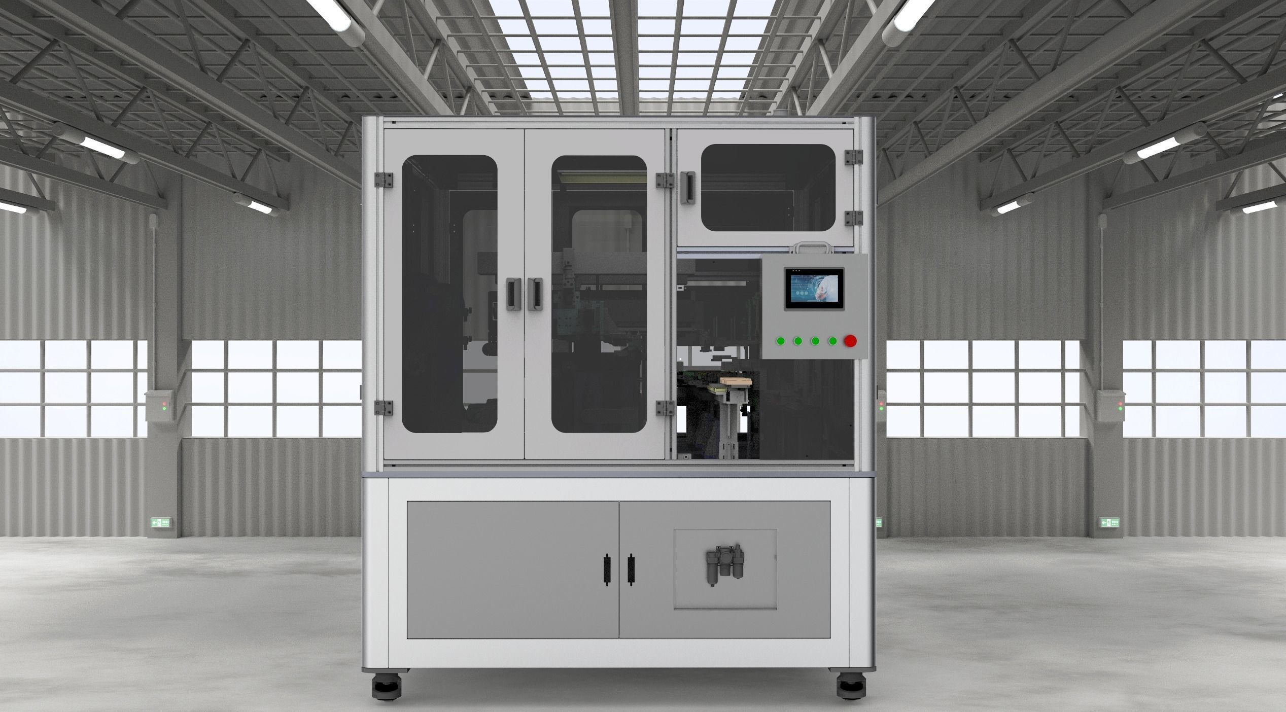 Laminating machine Assembly 3D model_2