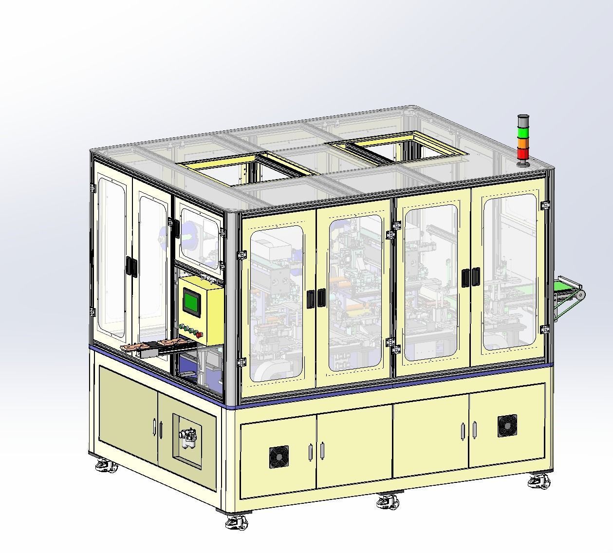 Laminating machine Assembly 3D model_10