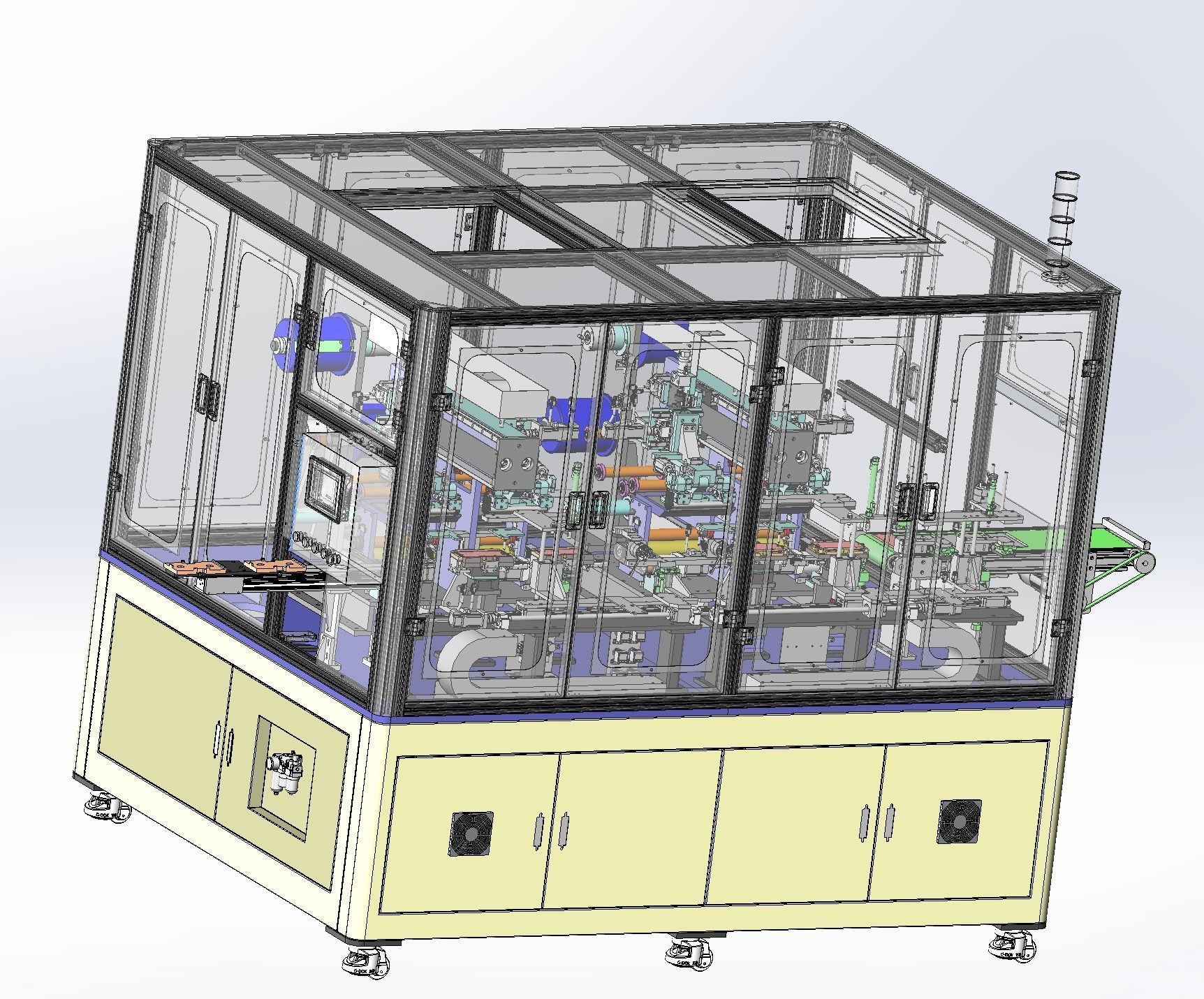 Laminating machine Assembly 3D model_12