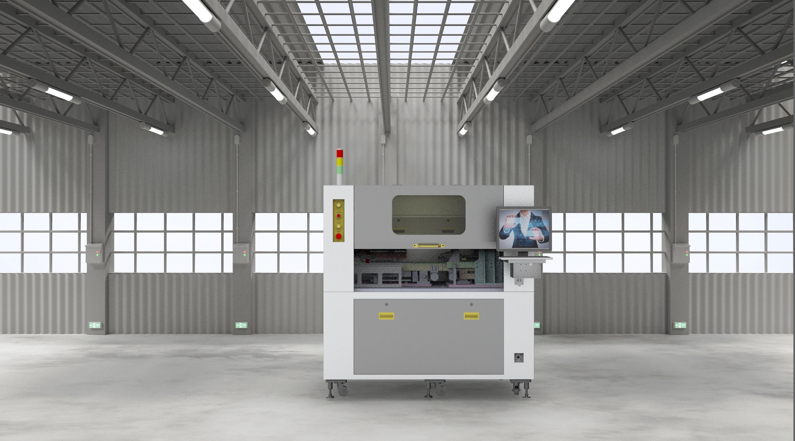 Laminating machine Assembly 3D model_4