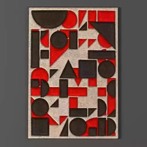 Sewing designer art - RnB - Red and Black concept