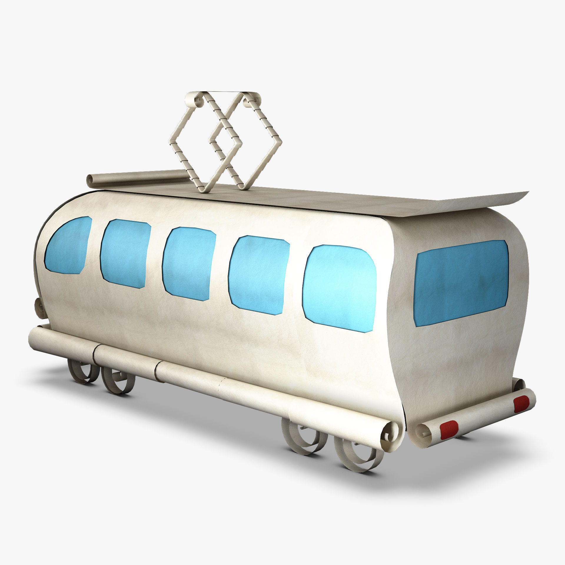 Tram Paper v 1 3D model_1
