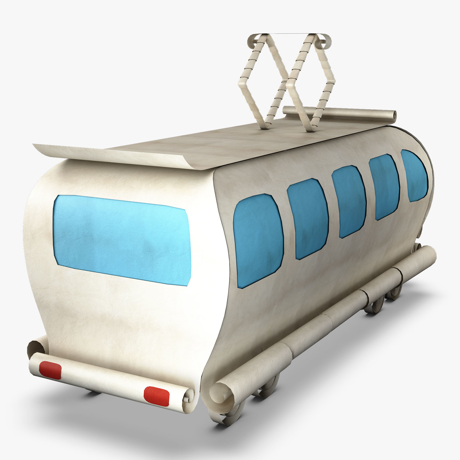 Tram Paper v 1 3D model_3