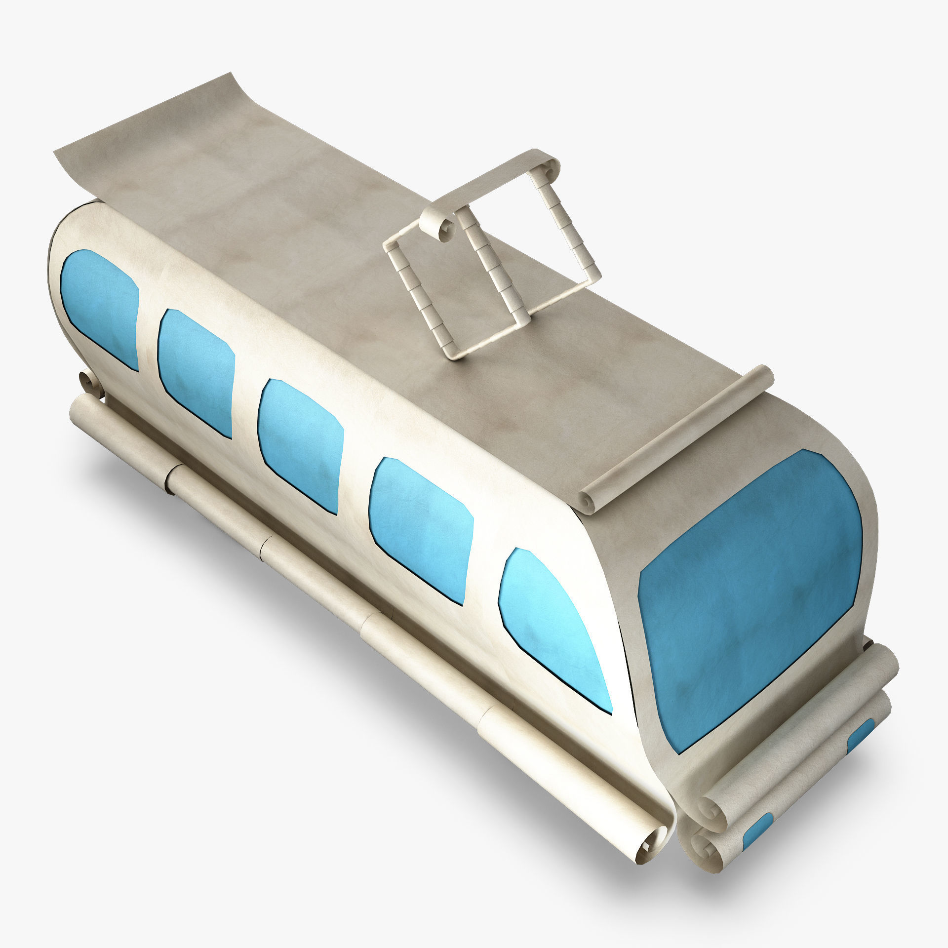 Tram Paper v 1 3D model_4