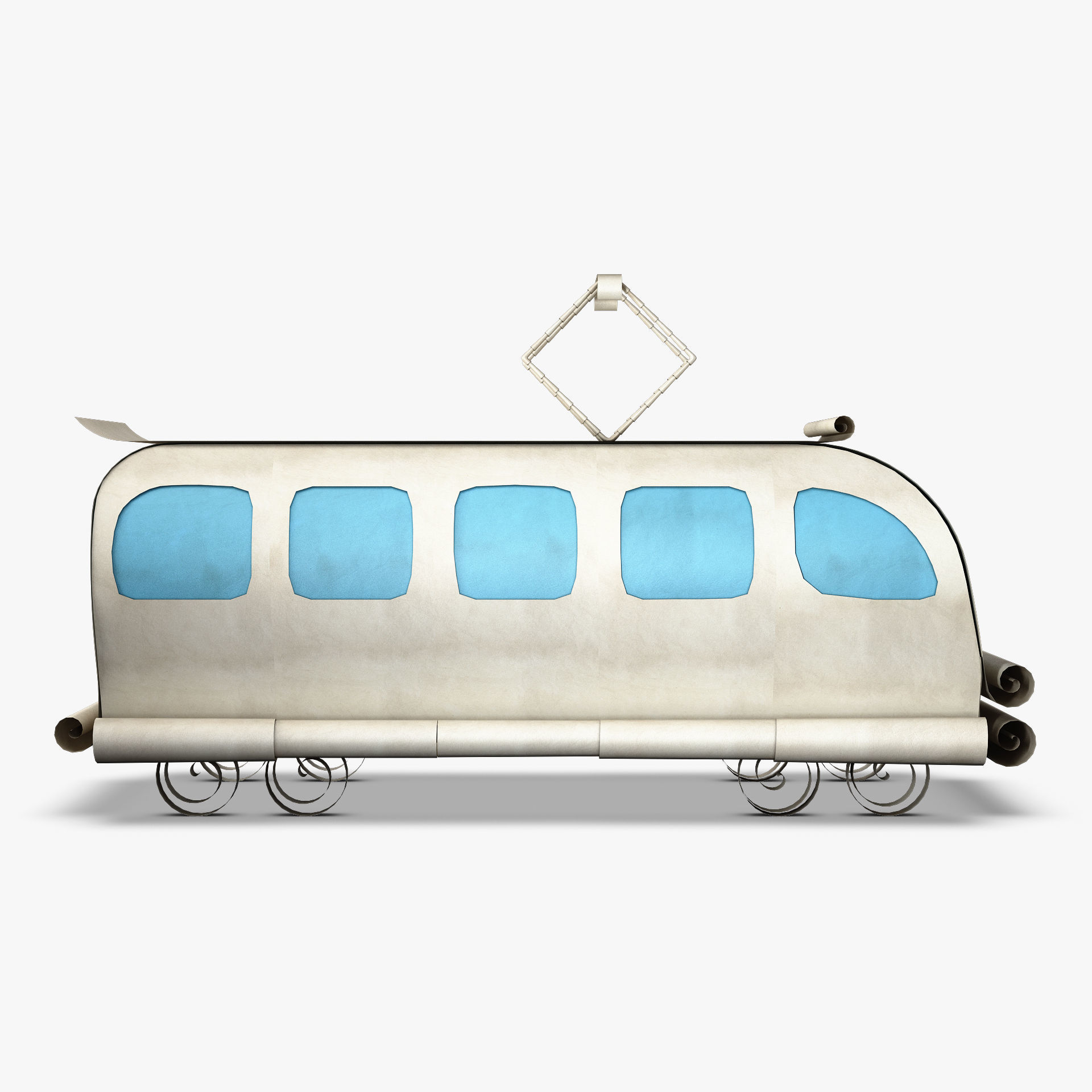 Tram Paper v 1 3D model_2