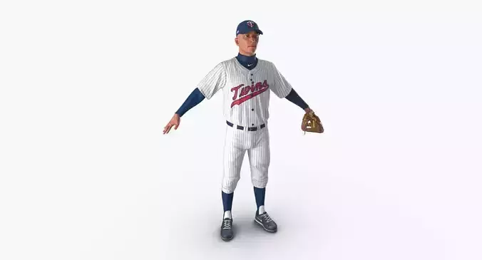 Baseball Player Twins 3D model