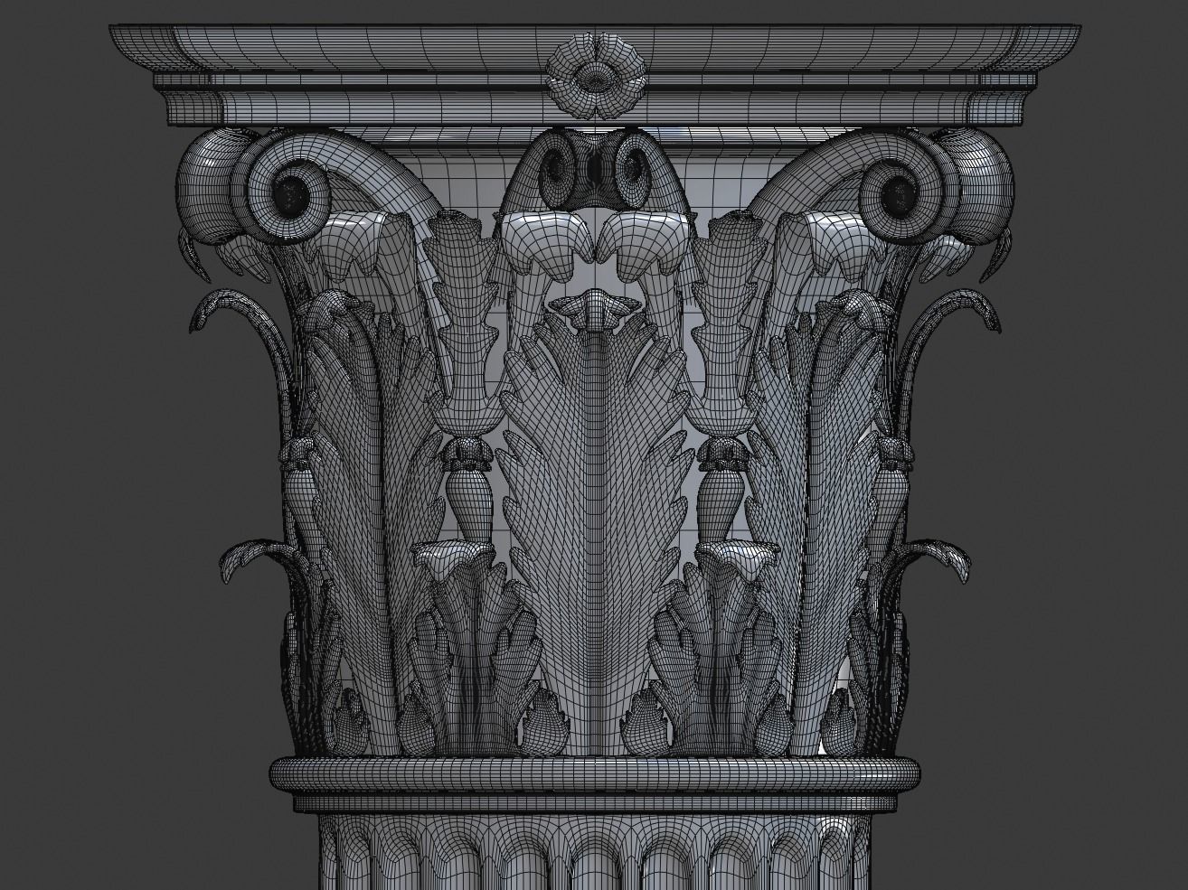Corinthian column 3D model_6