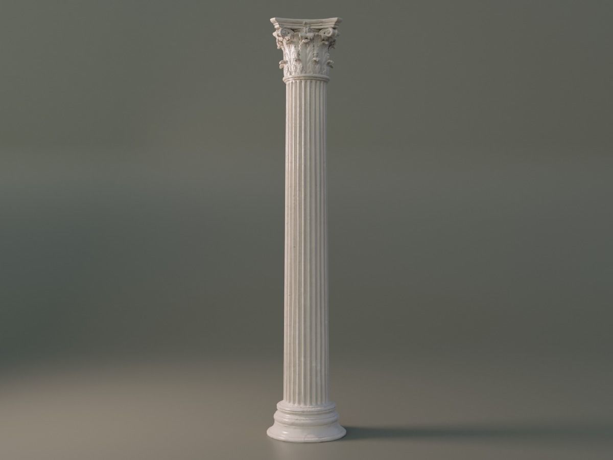 Corinthian column 3D model_3