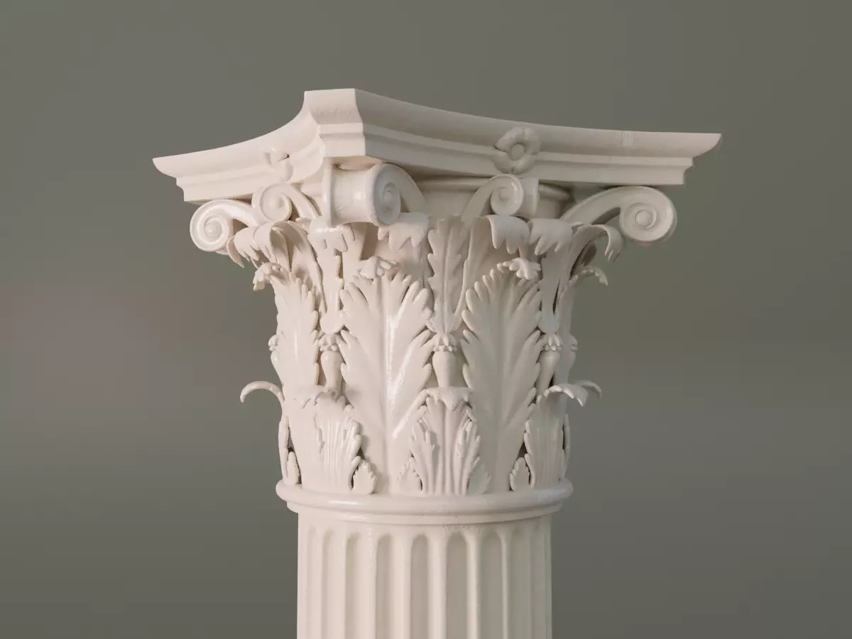 Corinthian column 3D model_0