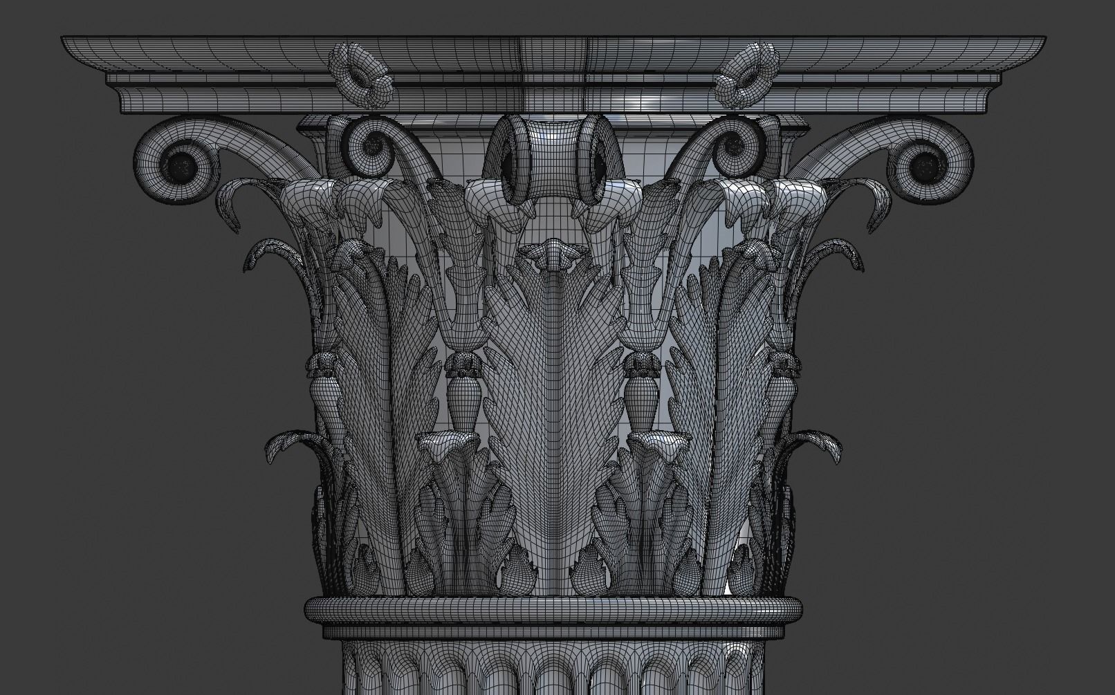 Corinthian column 3D model_5