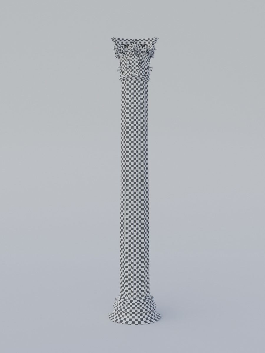 Corinthian column 3D model_8
