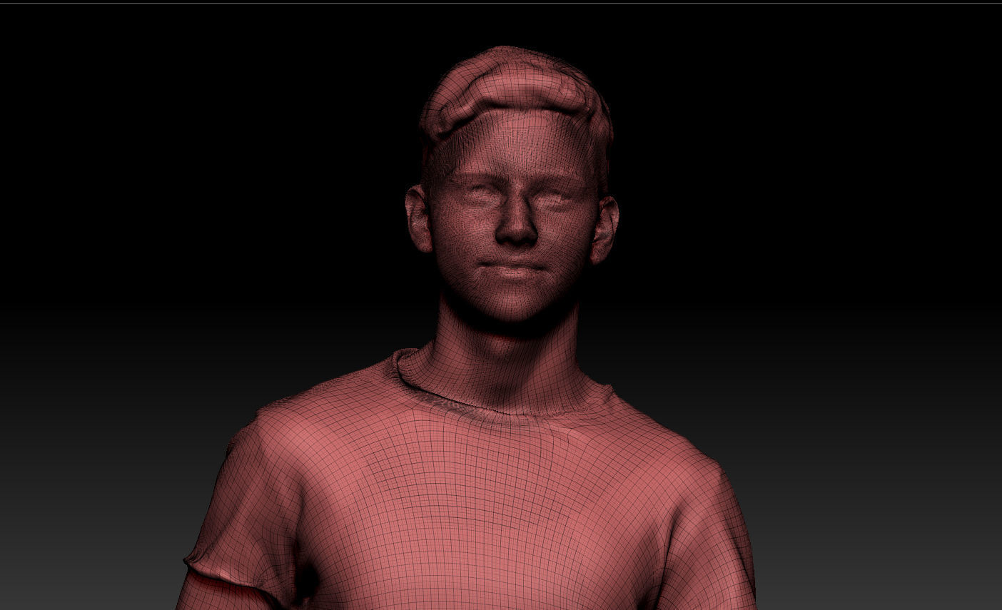 Cute young man with a yellow skateboard 109 Low-poly 3D model_6