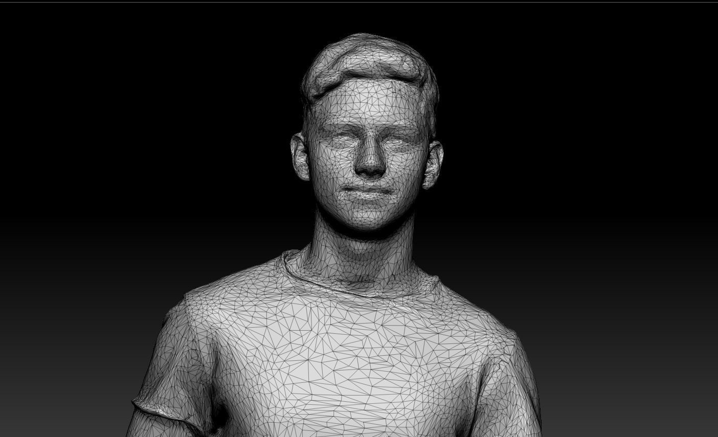 Cute young man with a yellow skateboard 109 Low-poly 3D model_4