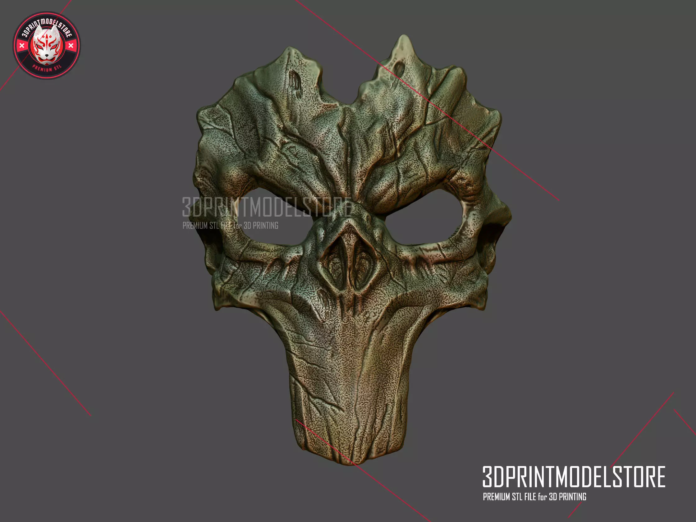 Darksiders Death Mask Cosplay Helmet STL 3D print model