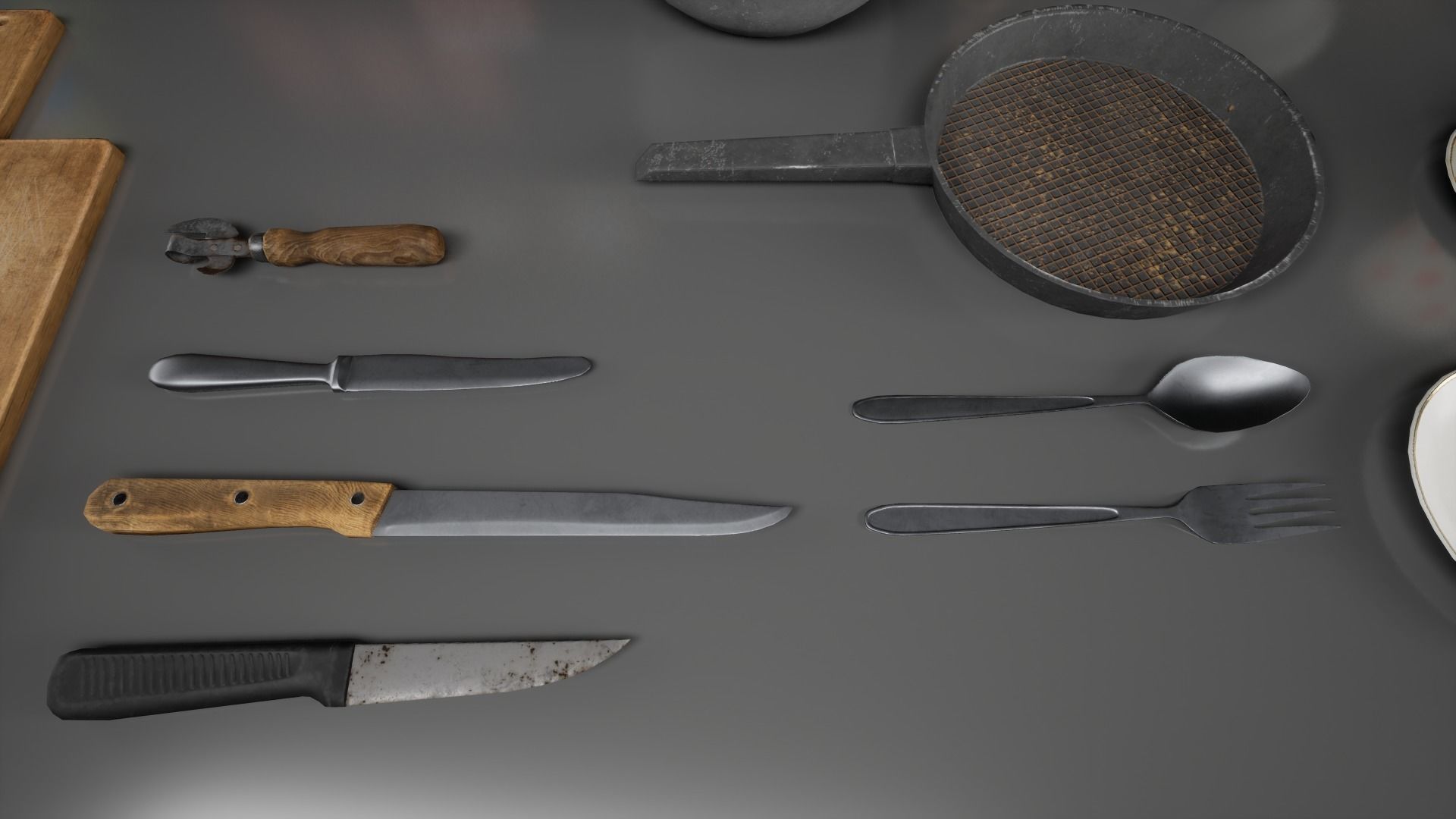 Post Soviet Dishes UE4 Low-poly 3D model_3