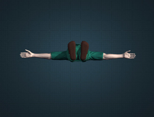 Doctor 3D model surgeon in scrubs 3D model_6