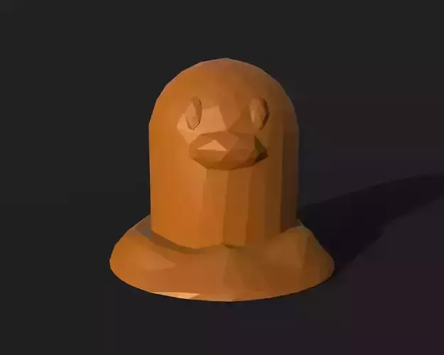 Diglett Low Poly head 3D print model