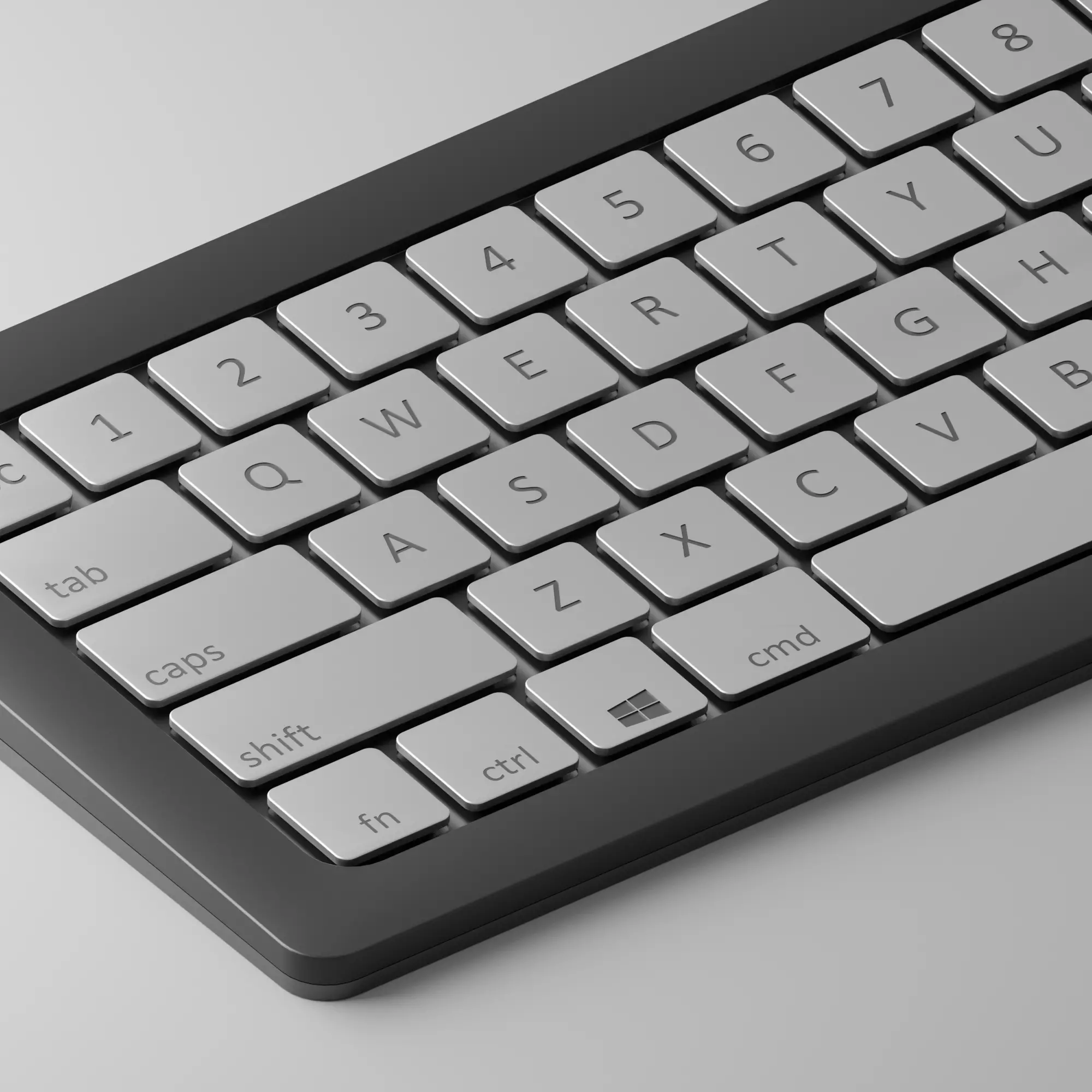 Low-poly Cool modern keyboard made Low-poly 3D model_0