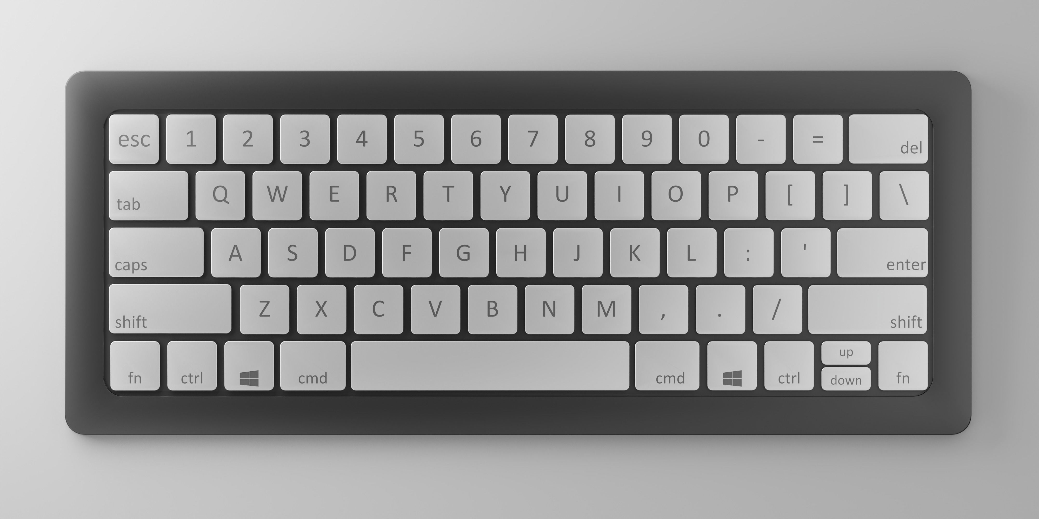 Low-poly Cool modern keyboard made Low-poly 3D model_1
