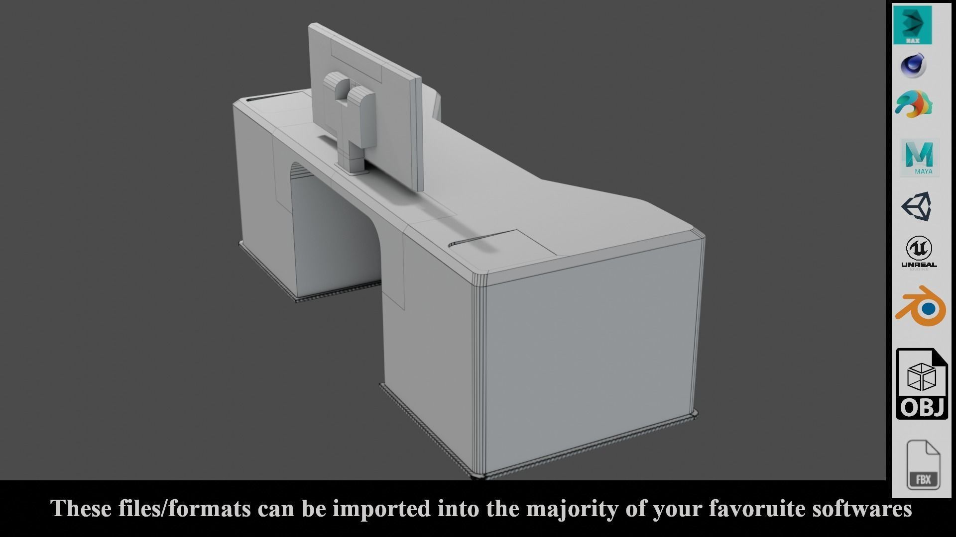 Sci-Fi Lab Table - Low poly - PBR - Game ready Low-poly 3D model_19