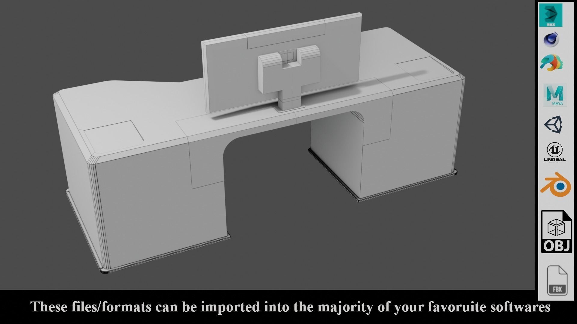 Sci-Fi Lab Table - Low poly - PBR - Game ready Low-poly 3D model_13