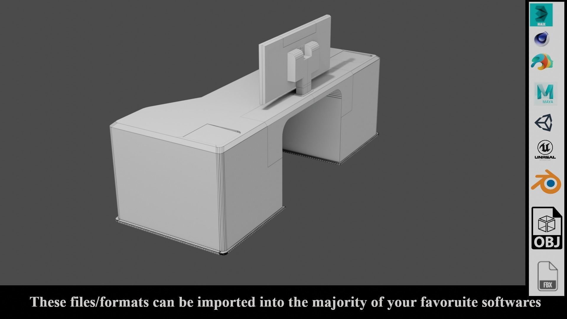 Sci-Fi Lab Table - Low poly - PBR - Game ready Low-poly 3D model_11