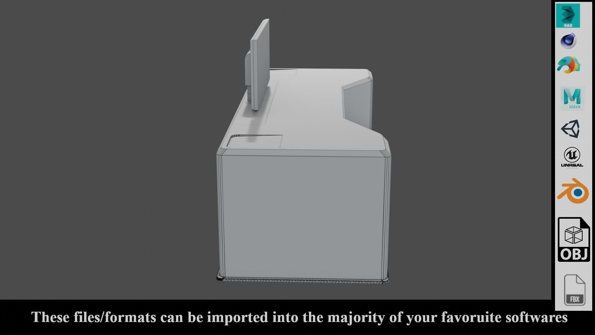 Sci-Fi Lab Table - Low poly - PBR - Game ready Low-poly 3D model_21