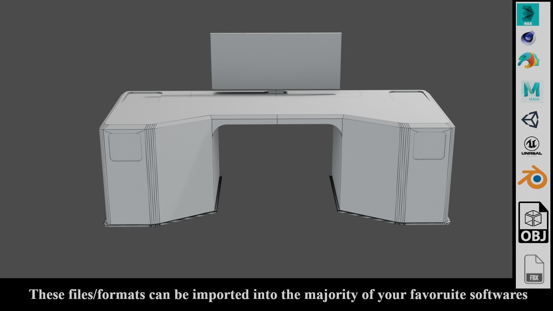 Sci-Fi Lab Table - Low poly - PBR - Game ready Low-poly 3D model_25