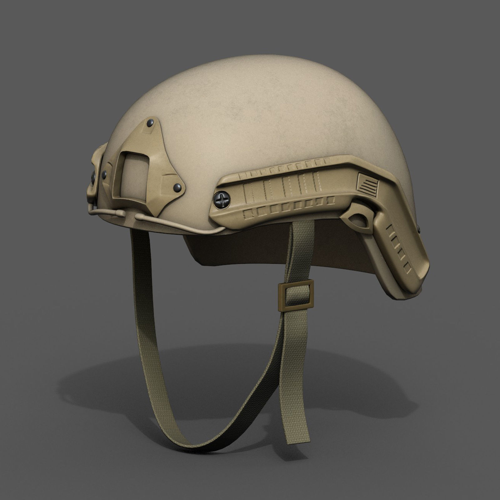 Helmet military combat soldier armor scifi fantasy  Low-poly 3D model_3