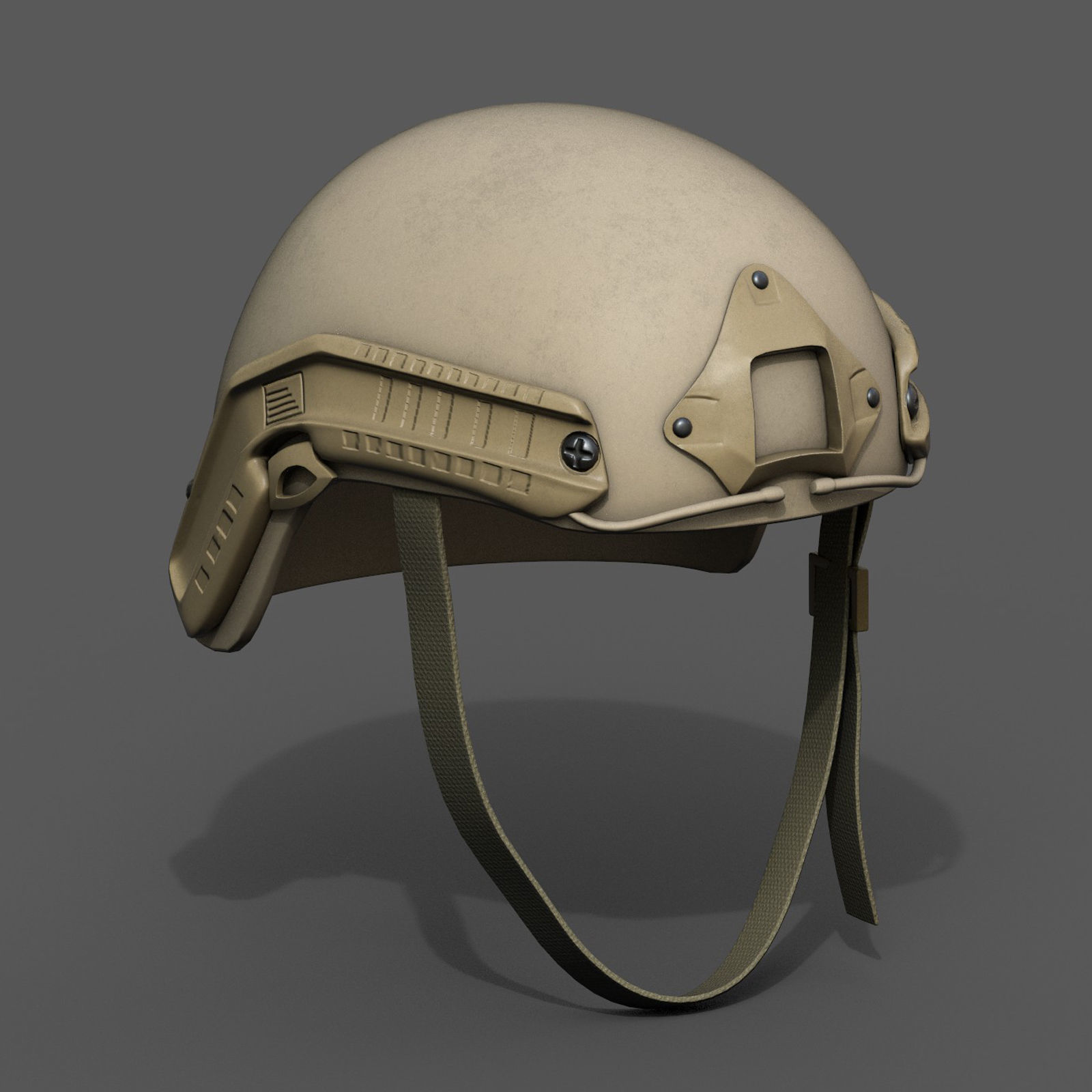 Helmet military combat soldier armor scifi fantasy  Low-poly 3D model_1