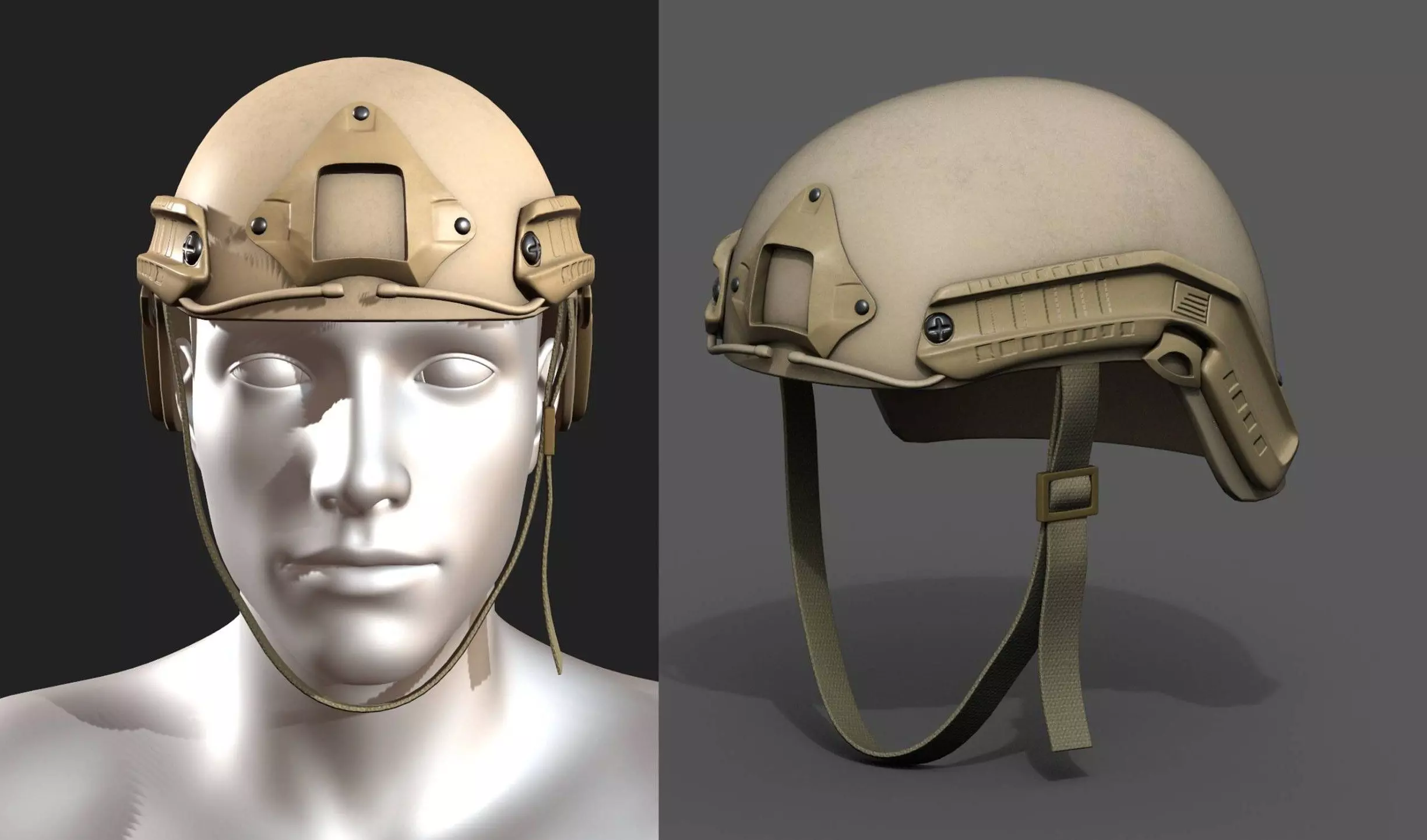Helmet military combat soldier armor scifi fantasy  Low-poly 3D model_0