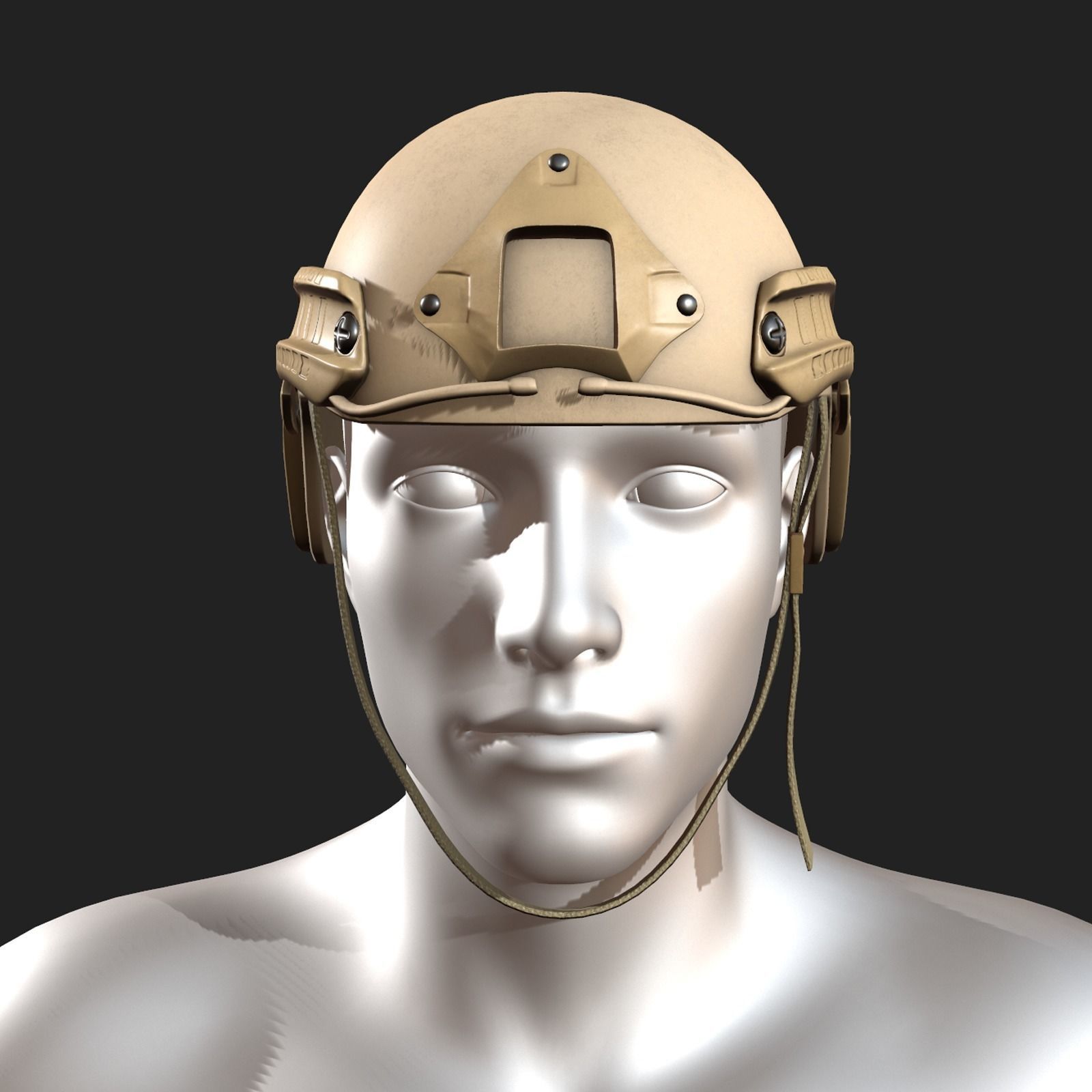 Helmet military combat soldier armor scifi fantasy  Low-poly 3D model_5