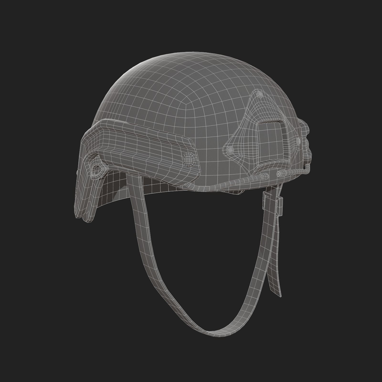 Helmet military combat soldier armor scifi fantasy  Low-poly 3D model_10