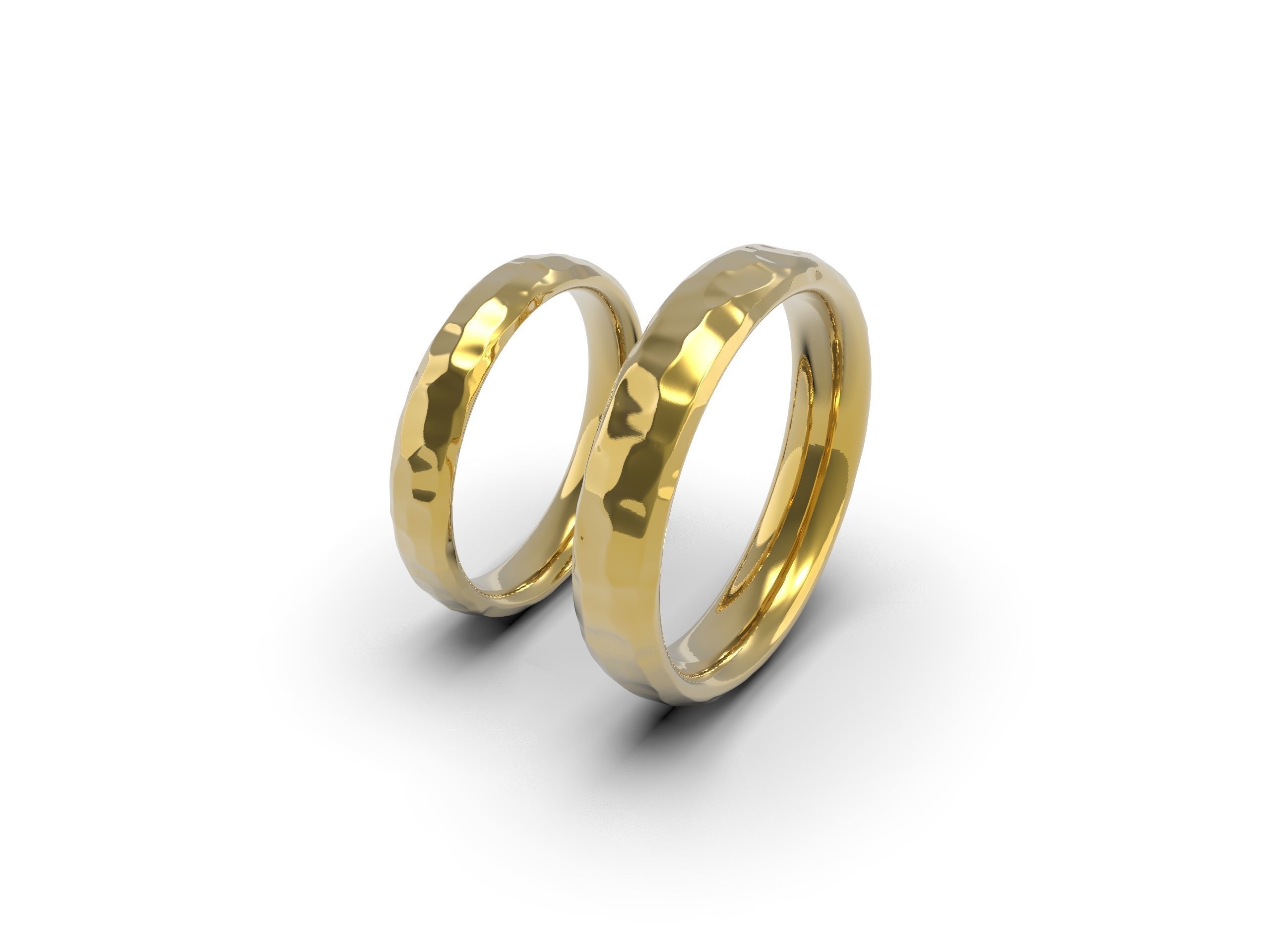 Beautiful nature wedding comfort rings 3D print model_1