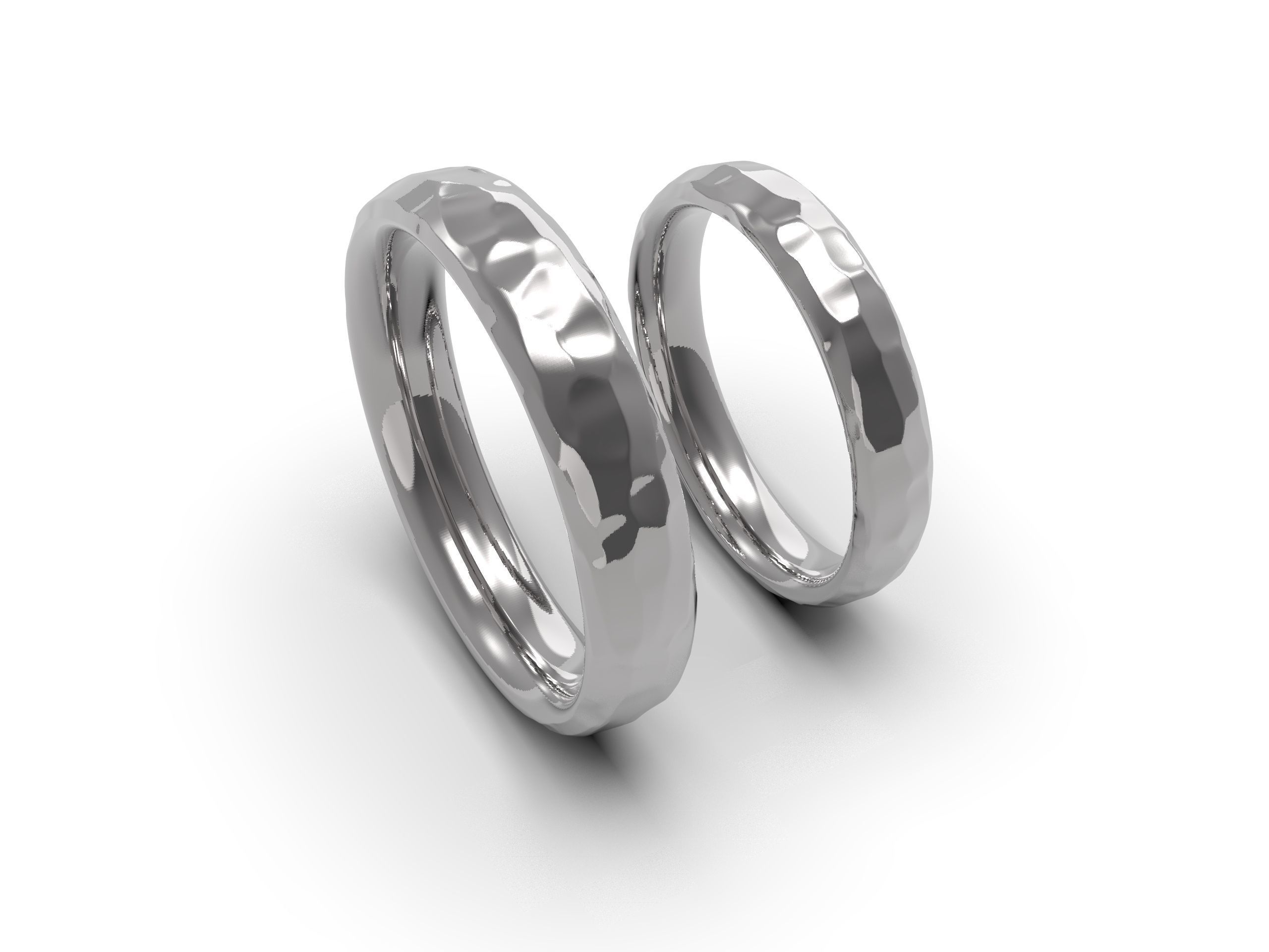 Beautiful nature wedding comfort rings 3D print model_12