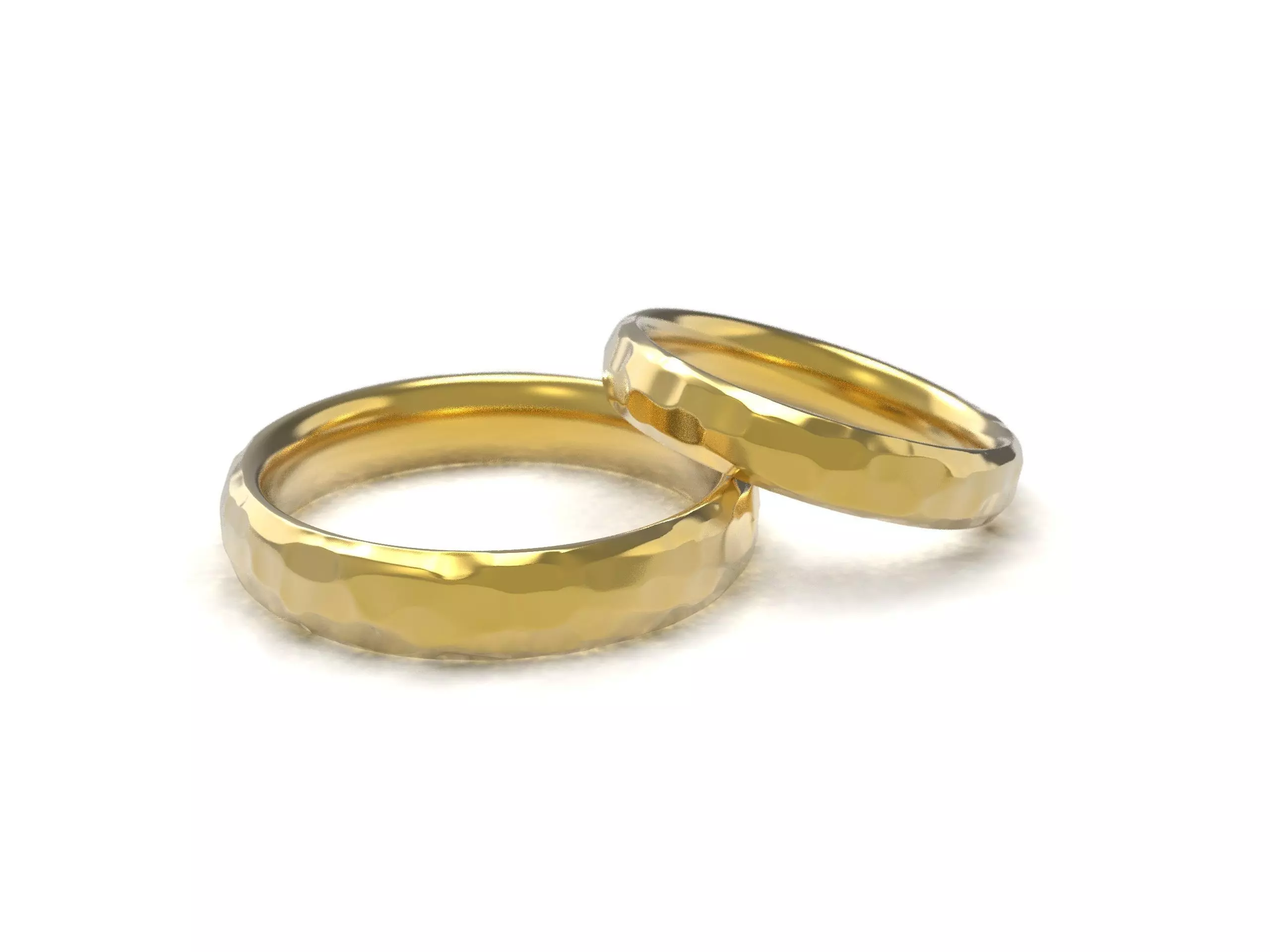 Beautiful nature wedding comfort rings 3D print model_0