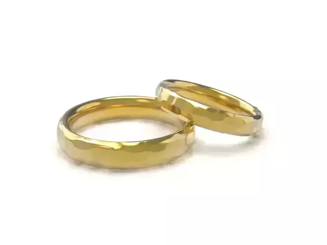 Beautiful nature wedding comfort rings 3D print model