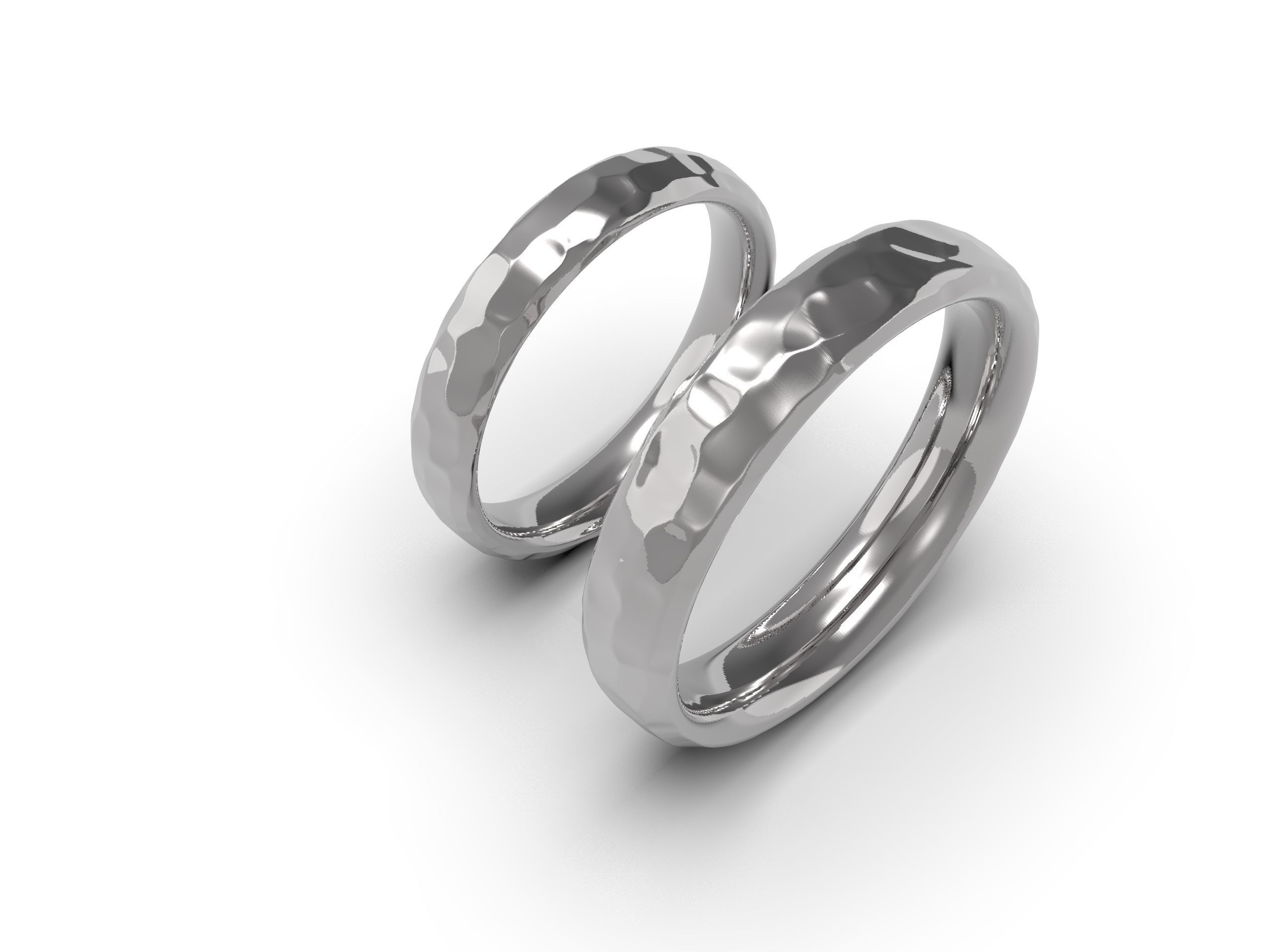 Beautiful nature wedding comfort rings 3D print model_15