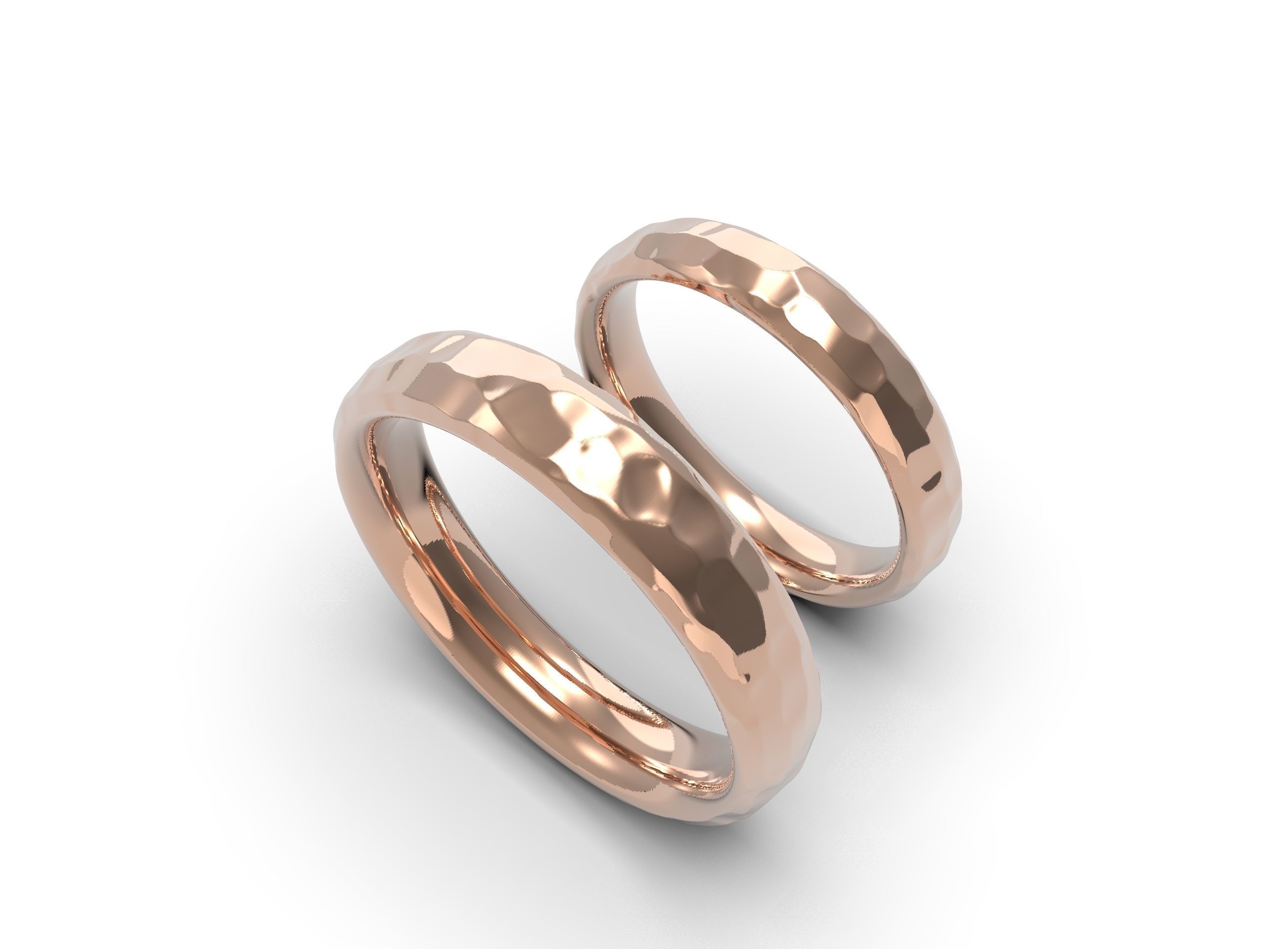 Beautiful nature wedding comfort rings 3D print model_16