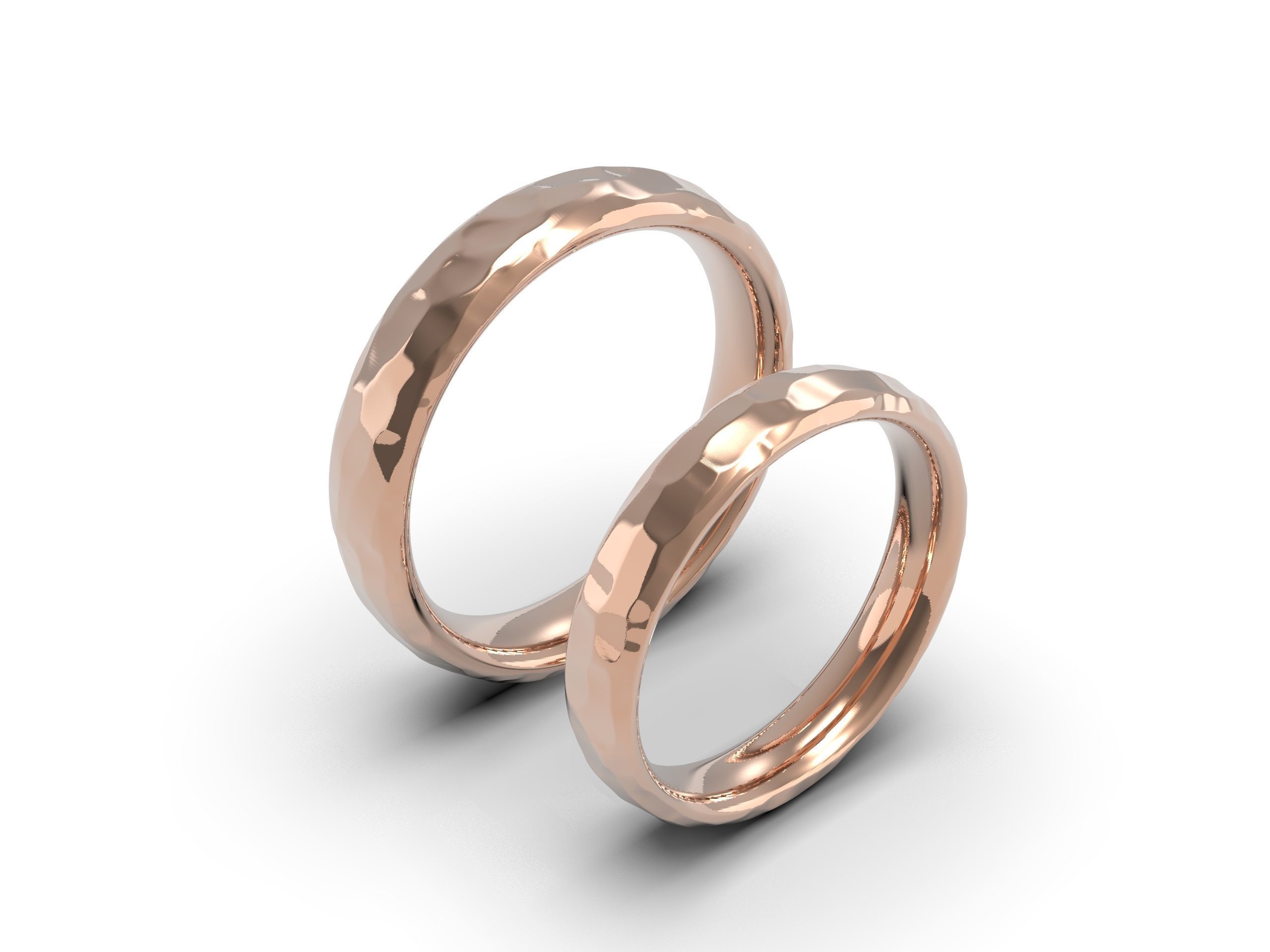 Beautiful nature wedding comfort rings 3D print model_19