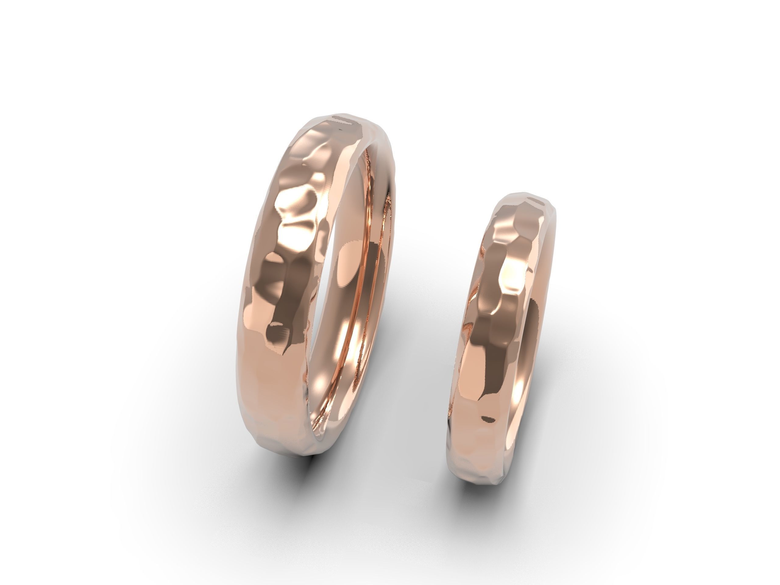 Beautiful nature wedding comfort rings 3D print model_20