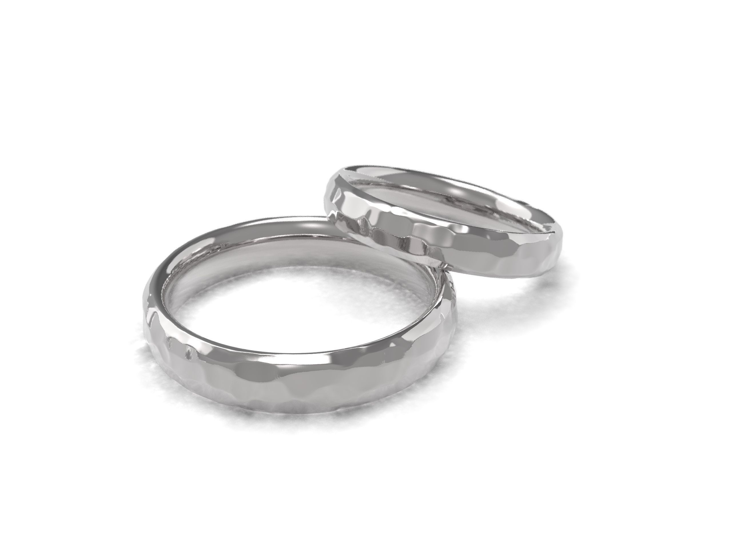 Beautiful nature wedding comfort rings 3D print model_13