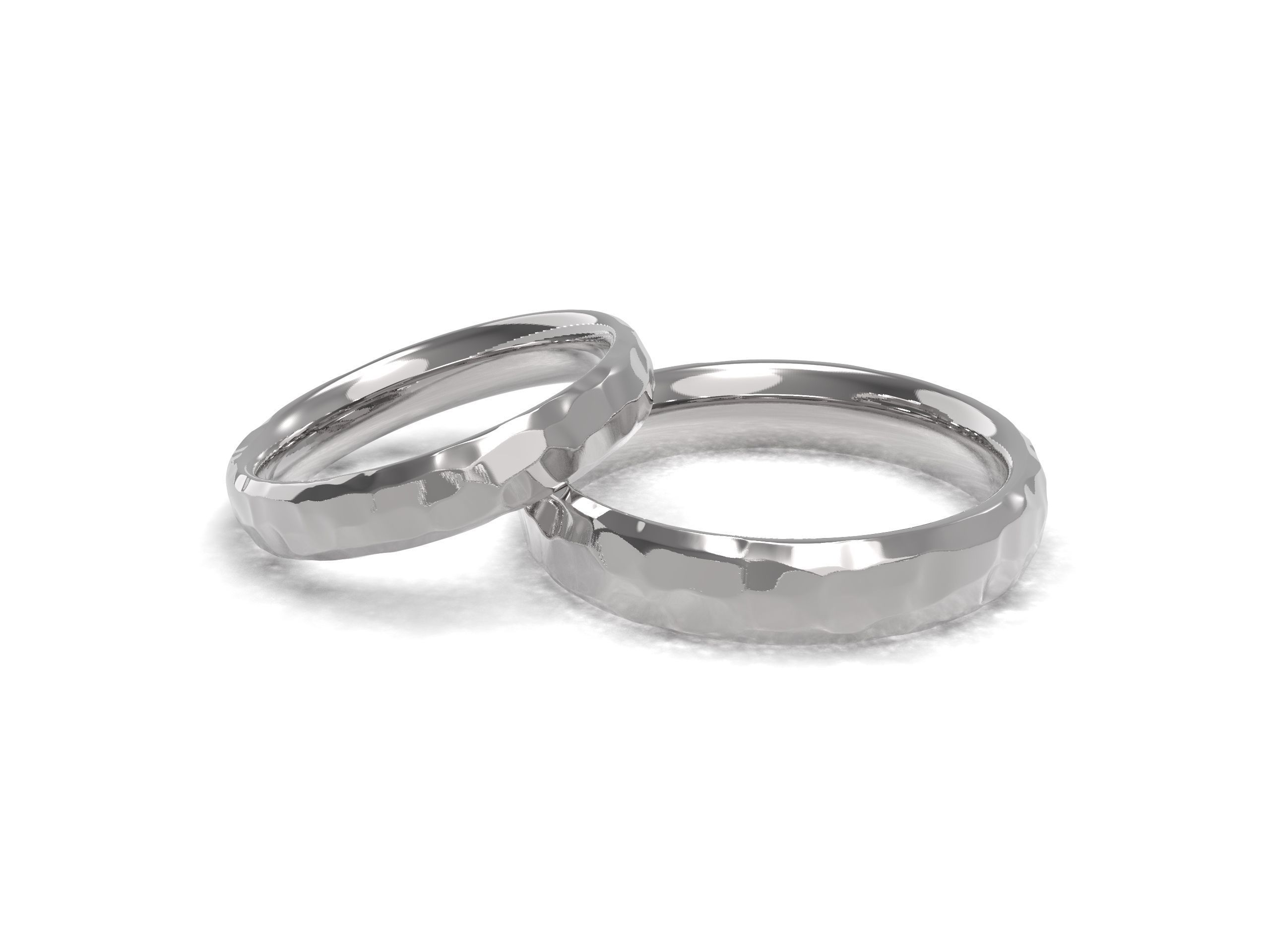 Beautiful nature wedding comfort rings 3D print model_10
