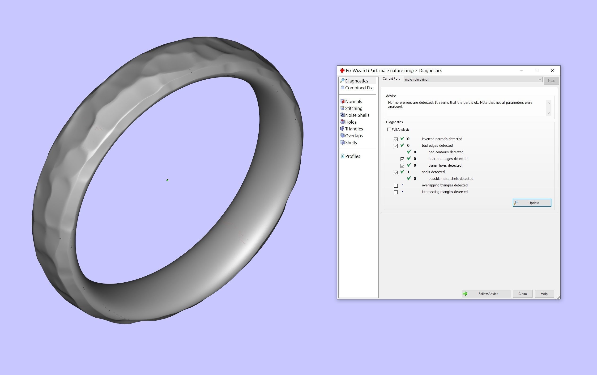 Beautiful nature wedding comfort rings 3D print model_25