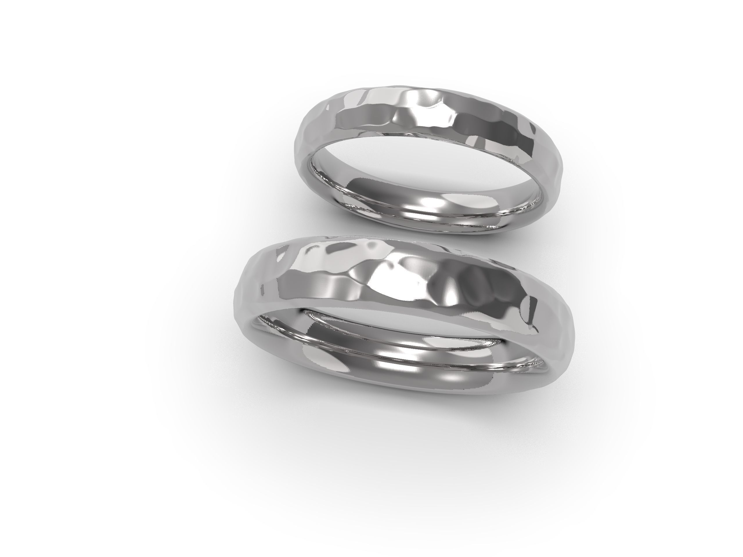 Beautiful nature wedding comfort rings 3D print model_14